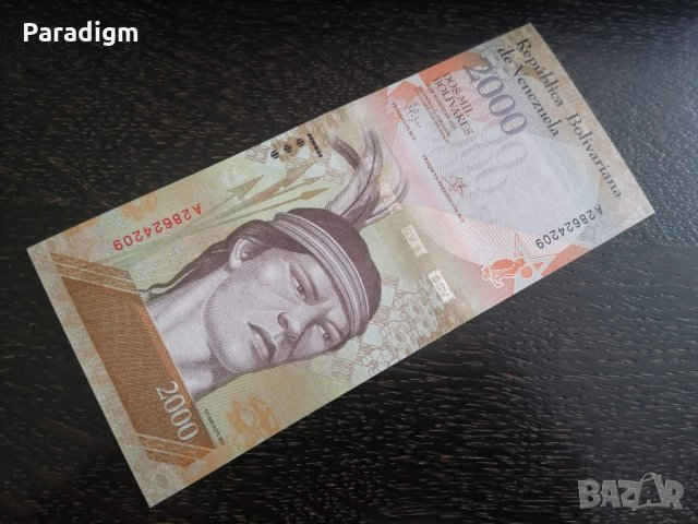 Банкнота - Венецуела - 2000 боливара UNC | 2016г., снимка 2 - Нумизматика и бонистика - 34199095