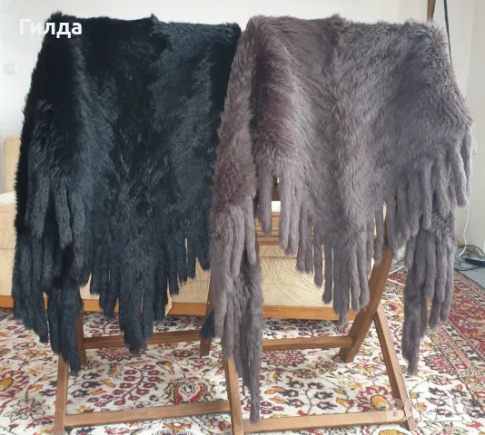 нов плетен шал естествен косъм налично