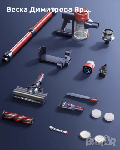1 бр. Безжична прахосмукачка Cordless Vacum Cleaner Buture VC50 Red, снимка 2 - Прахосмукачки - 52052342