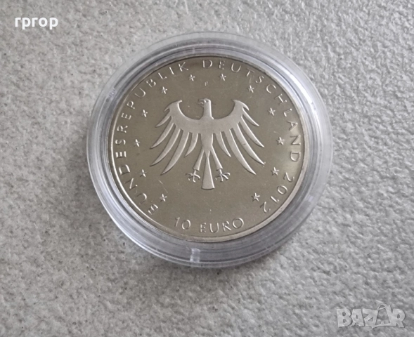 Германия.10 евро.
2012 година. Мед никел .UNC. 5 бройки., снимка 9 - Нумизматика и бонистика - 32512995