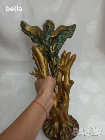 СТАР МАСИВНА БРОНЗОВА ПЛАСТИКА ,МАЙСТОРСКО ИЗПЪЛНЕНИЕ, снимка 6 - Антикварни и старинни предмети - 50928235