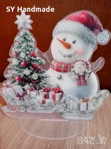 Диамантен 5Д Снежко, снимка 4 - Декорация за дома - 47820534