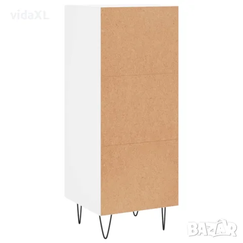 vidaXL Сайдборд, бял, 34,5x34x90 см, инженерно дърво, снимка 8 - Бюфети - 56147923