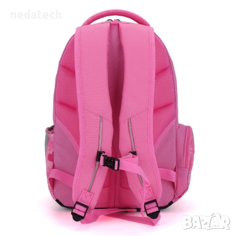Ученическа раница 15NF36 сърца, Розов, 30x19x45см., снимка 4 - Раници - 51531630