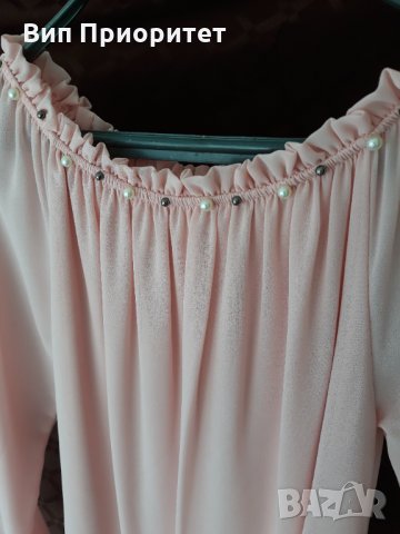 розова блуза с перли, снимка 7 - Ризи - 34710082