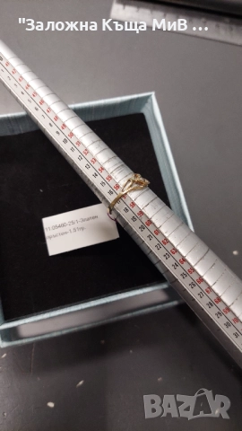 Златен пръстен 1.51гр / №17-57, снимка 4 - Пръстени - 52138907