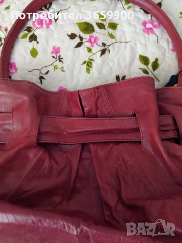 Елегантна чанта от естествена кожа.Интересен цвят, снимка 5 - Чанти - 41726938