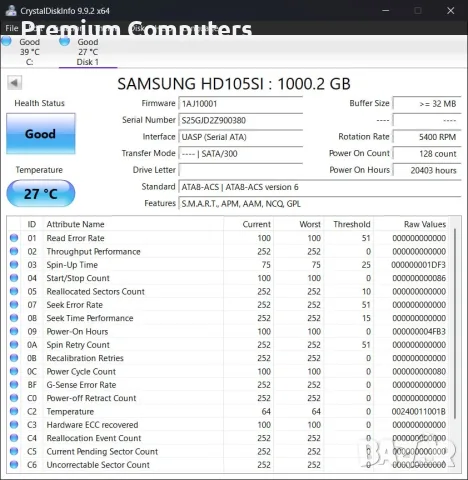 Хард дискове за компютри (3.5") - 1TB, 750GB, 500GB, 320GB, 250GB (Тествани), снимка 3 - Твърди дискове - 55946995