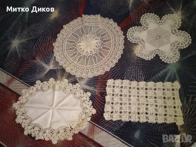 Покривки плетени на една кука 4 броя №3 нови