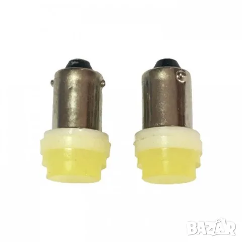 LED крушки BA9S 12V 6000K 2 броя с бяла светлина, снимка 2 - Аксесоари и консумативи - 55865147