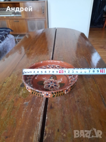 Стара керамична паница #20, снимка 3 - Други ценни предмети - 52930007