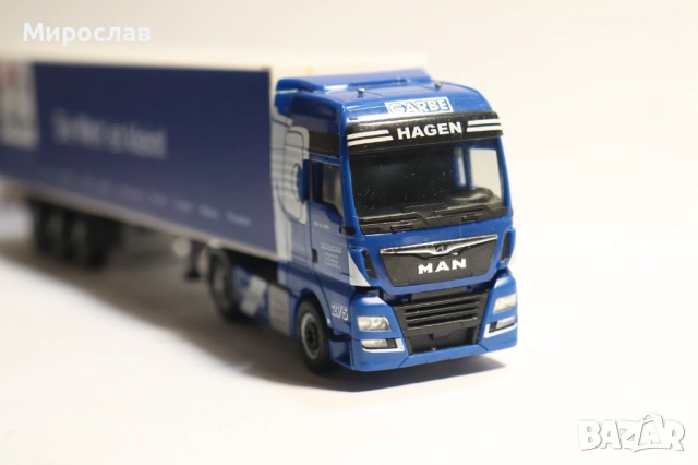 HERPA H0 1/87 MAN КАМИОН МОДЕЛ ТИР КОЛИЧКА, снимка 7 - Колекции - 52996981