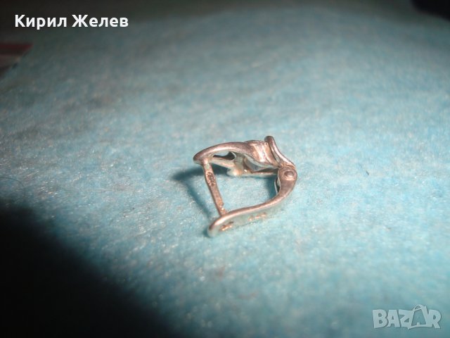 СРЕБЪРНА СКЪПОЦЕННА АРТ ОБЕЦА СРЕБРО 925 с ЮВЕЛИРНО ФАСЕТИРАН КАМЪК ЦИРКОН 25716, снимка 9 - Обеци - 35817711