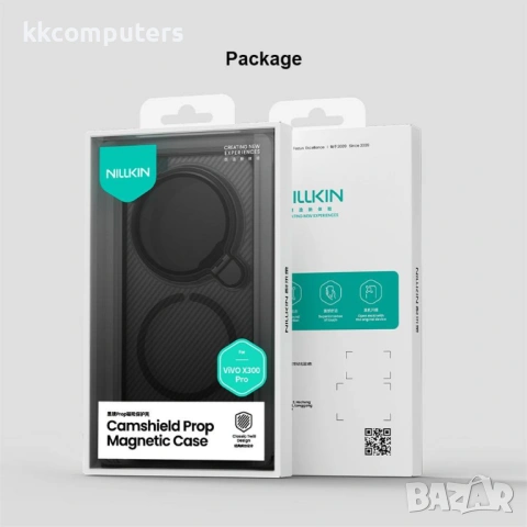 NILLKIN Camshield Pro Магнитен Калъф с Капак за камерата за vivo X300 Pro 5G- PC+TPU, Стойка, Протек, снимка 10 - Калъфи, кейсове - 53006628