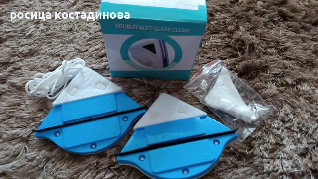 Двустранен магнитен почистващ уред за прозорци, снимка 3 - Друга електроника - 50831477