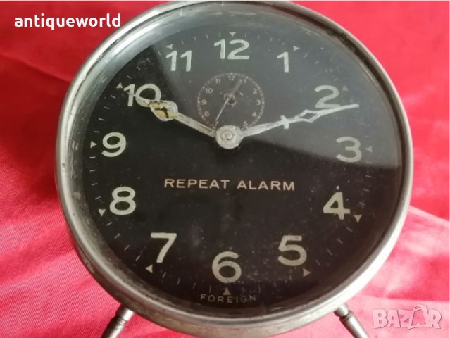 Рядък Стар Голям Английски Часовник , Будилник Foreign, снимка 6 - Антикварни и старинни предмети - 41594719