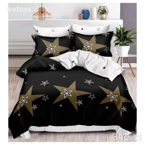 Двулицев спален комплект с ластик, 6 части - Модел WS15226