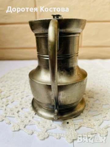Красива настолна запалка от Англия от цветен метал, снимка 4 - Антикварни и старинни предмети - 53626842