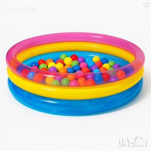 Детски надуваем басейн Mercado Trade, С цветни топки, 60 топки, снимка 2 - Надуваеми играчки - 52063342