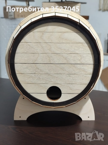 Дървена бъчва за bag-in-box, снимка 5 - Декорация за дома - 52838365