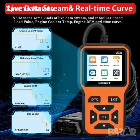 Автомобилен Диагностичен инструмент OBD Скенер за кодове и грешки на двигателя OBD2 V500, снимка 8 - Аксесоари и консумативи - 50266978