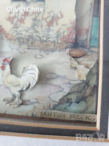 Anton Pieck 3D картина/2бр детски релефни картини/дървена рамка 30x24см, снимка 13 - Картини - 51054994