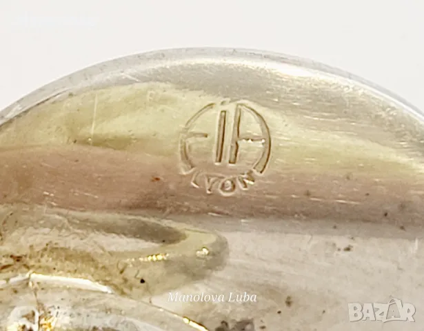 Френски посребрени чаши за дегустация на вино за сомелиери, Tastevin с герба на Jargeau, снимка 5 - Колекции - 50214793