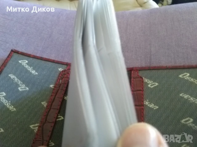 Desisan нов портфейл  визитник естествена кожа 126х113мм 40 прегради , снимка 7 - Портфейли, портмонета - 51423455