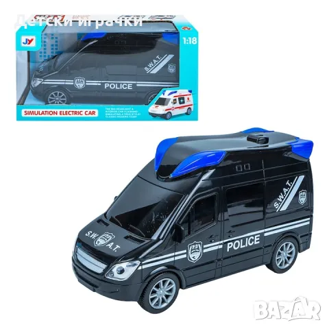 Полицейски автомобил с дистанционно, радиоуправляем микробус полиция