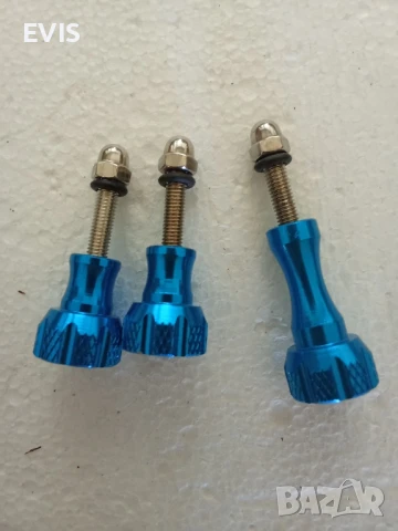 Комплект от 3 алуминиеви болта за GoPro, SJCAM, Xiaomi Yi и др., снимка 1