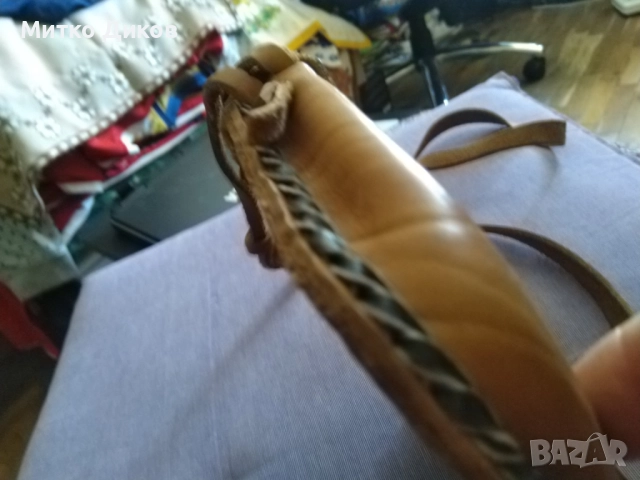 Инкомс Електрон нова чанта за праз рамо естествена кожа 155х112х25мм става за мобилен, снимка 5 - Чанти - 51516229