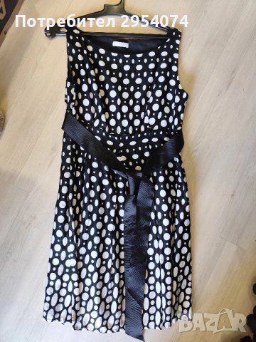 черна лятна рокля на бели точки мл 20лв, снимка 1