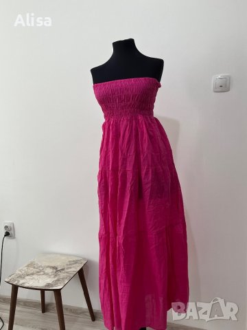 Розова лятна/плажна рокля, снимка 3 - Рокли - 41634013