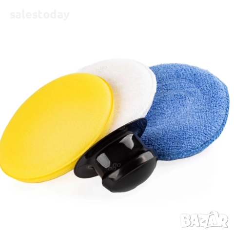 Гъби с държач за почистване на кожа, табло и др.