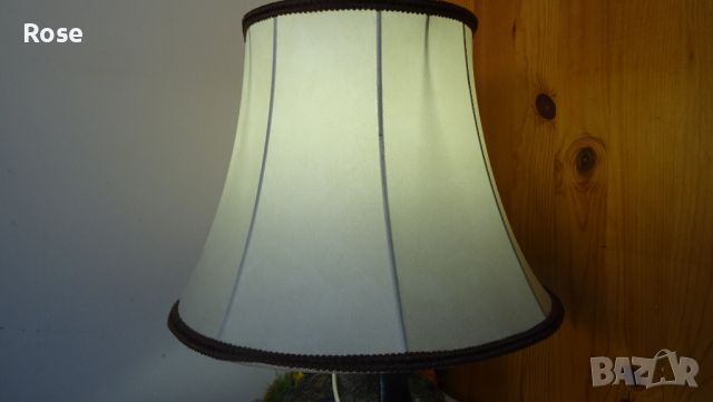 Настолна лампа Leuchte  Германия естествена кожа и керамична основа.                                , снимка 4 - Настолни лампи - 44756323