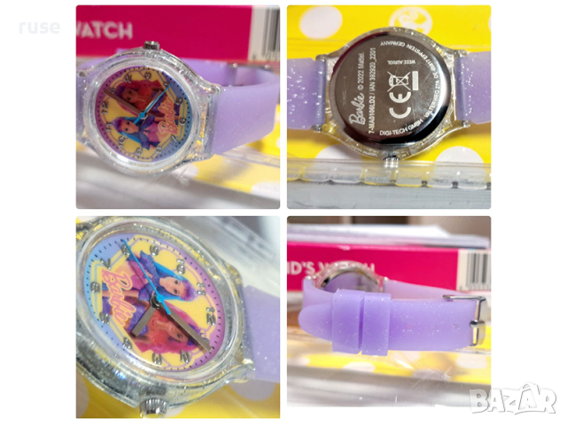 НОВИ! Ръчен детски часовник Barbie силикон водоустойчив, снимка 4 - Детски - 44611176