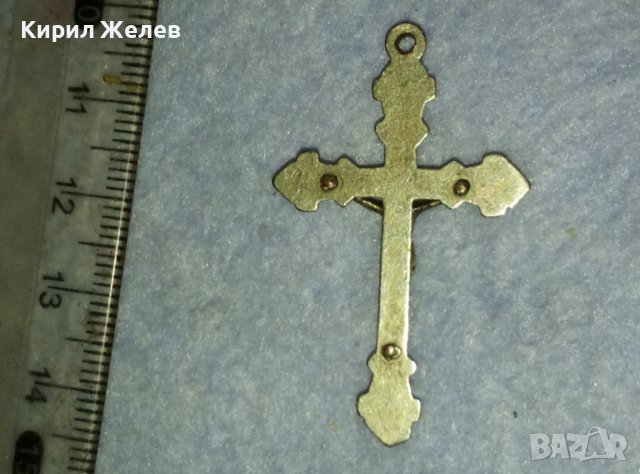 ПОСРЕБРЕНО НАГРЪДНО РАЗПЯТИЕ КРЪСТ от БЛАГОРОДНА НЕРЪЖДАЕМА СТОМАНА РЪЧНА МАЙСТОРСКА ИЗРАБОТКА 40007, снимка 4 - Антикварни и старинни предмети - 42473494