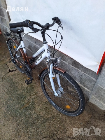 Велосипед SENATOR 26",алуминиева рамка,преден амортисьор,скорост 3×7,монтаж SHIMANO,фар,стоп, снимка 2 - Велосипеди - 53600246