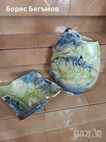 Комплект керамика ваза и фруктиера