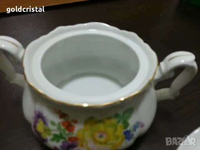 Стар порцелан Чехословакия чайник захарница , снимка 9 - Антикварни и старинни предмети - 49882964