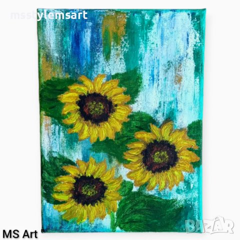 Слънчогледи " Картина с масло , снимка 1