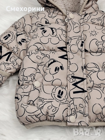Ново бебешко зимно яке Джордж с Мики маус за момченце 3-6 месеца , снимка 4 - Бебешки якета и елеци - 52844360