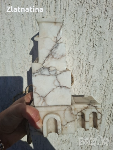 МРАМОРЕН СУВЕНИР С ЛАМПА., снимка 2 - Антикварни и старинни предмети - 51518323