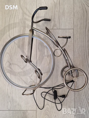 Нова Метална Лампа Велосипед - Колело Поставка за 4бр Бутилки, снимка 9 - Декорация за дома - 50986608