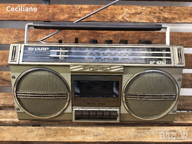 Радиокасетофон Sharp GF-4343 Vintage Boombox, снимка 6 - Радиокасетофони, транзистори - 52918745