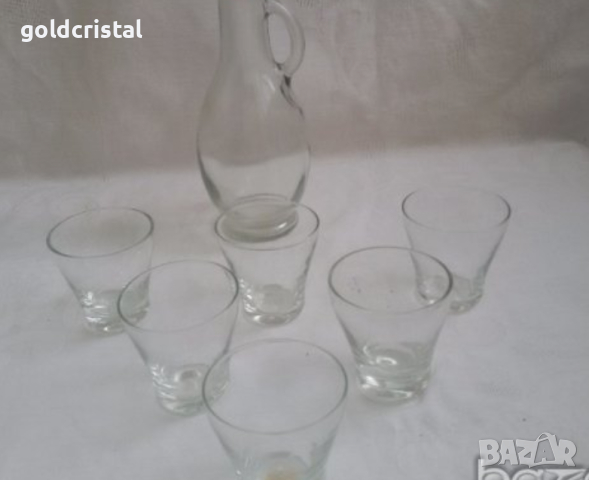 стари стъклени чашки  за ракия , снимка 4 - Антикварни и старинни предмети - 18904867