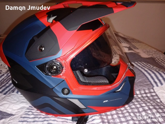 Мото каска Axxis Wolf DS Hydra 59-60, снимка 9 - Спортна екипировка - 53685384