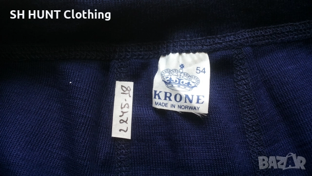 KRONE MADE IN NORWAY Thermo Underwear 50% Wool размер 54 / XL термо долница 50% Вълна - 1607, снимка 8 - Екипировка - 52699322