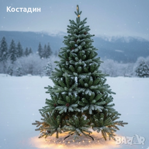 Красива коледна елха с естествено излъчване – КАТО ИСТИНСКА, снимка 4 - Декорация за дома - 52229577