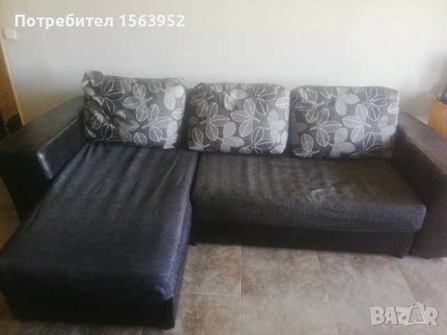 Ъглов диван с функция за сън, снимка 4 - Дивани и мека мебел - 41977969